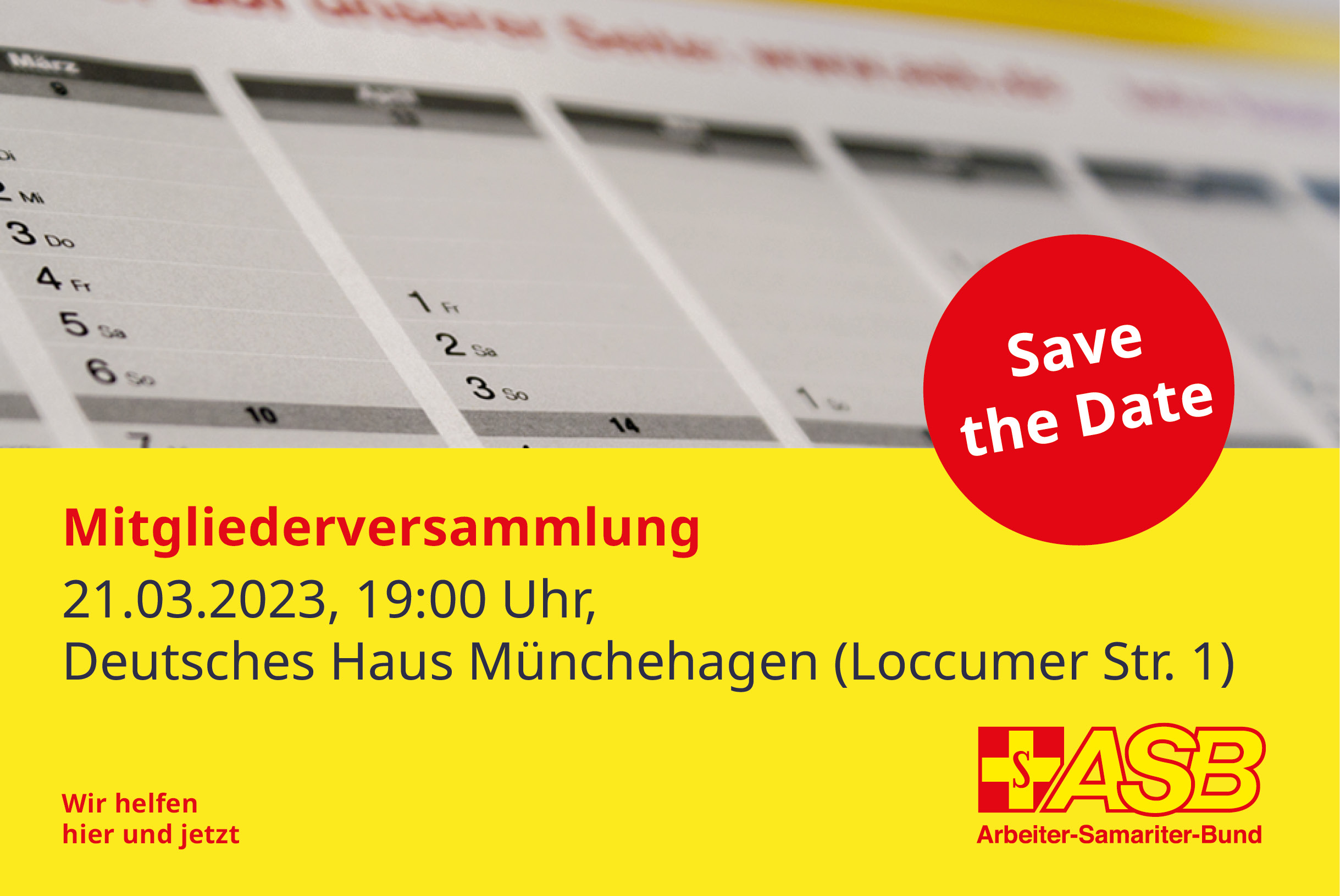 SAVE THE DATE: Mitgliederversammlung am 21.03.2023