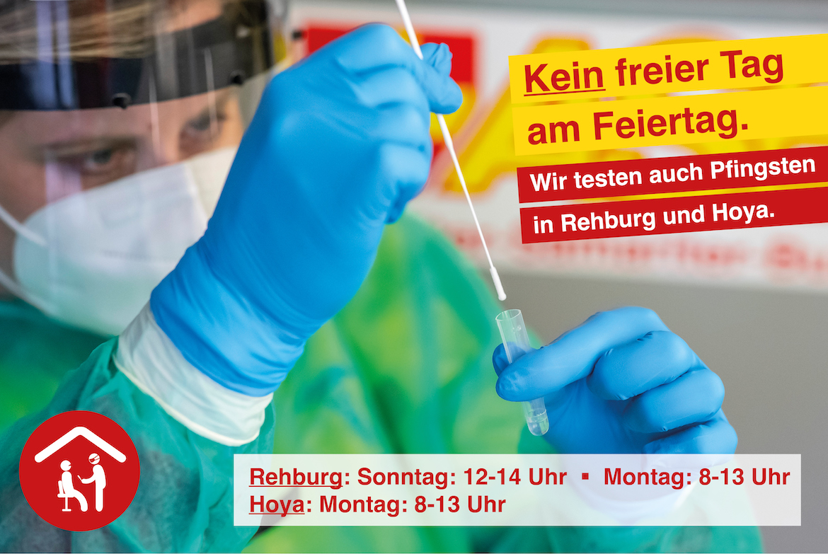 Kein freier Tag am Feiertag: Testzentren öffnen auch an Pfingsten.