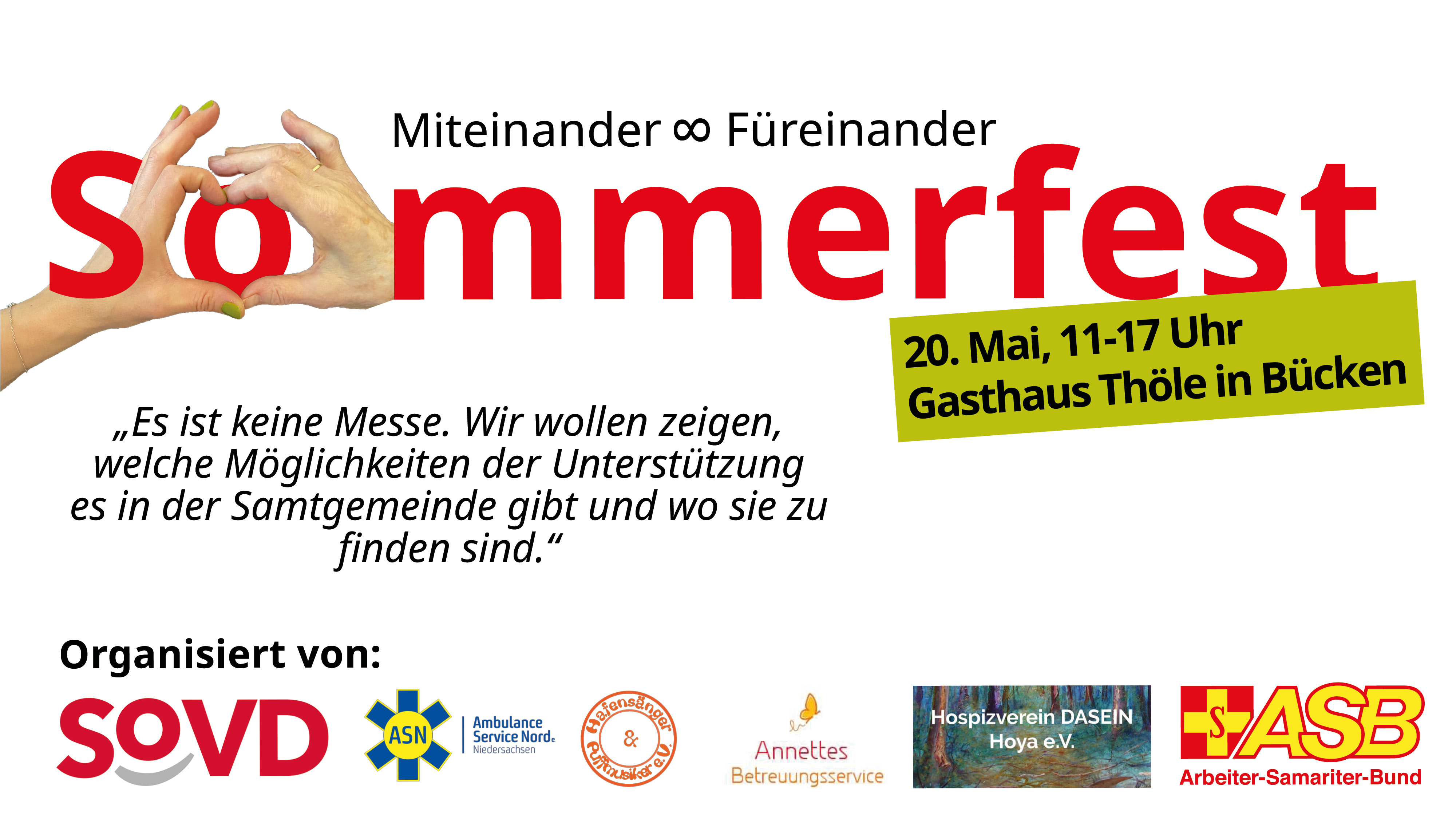 Save the Date: Sommerfest in Bücken am 20.05.2023